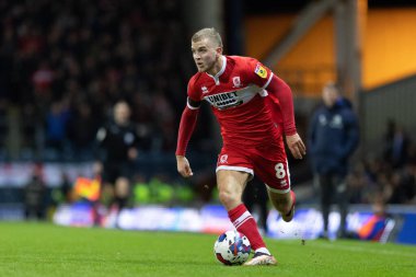Middlesborough 'dan Riley McGree 29 Aralık 202' de Ewood Park, Blackburn, İngiltere 'de oynanan Blackburn Rovers-Middlesbrough maçında...