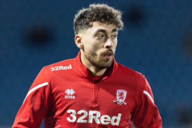 Middlesborough 'dan Matt Crooks # 25 Sky Bet Şampiyonası maçından önce Blackburn Rovers, Middlesbrough' a karşı Ewood Park, Blackburn, Birleşik Krallık, 29 Aralık 202