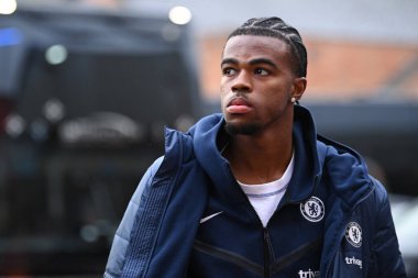 Chelsea 'den Carney Chukwuemeka # 30 Premier League maçından önce Nottingham Forest Chelsea' ye karşı City Ground, Nottingham, 1 Ocak 202 'de geliyor.