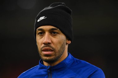 1 Ocak 202 'de İngiltere' nin Nottingham City Ground kentinde oynanan Premier League maçı öncesinde Chelsea maçında Chelsea-Pierre-Emerick Aubameyang # 9.