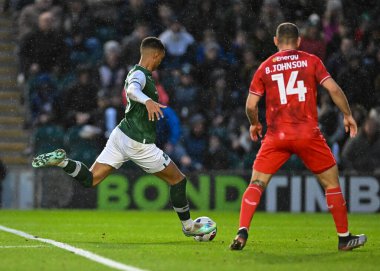 GoAL Plymouth Argyle forvet Morgan Whittaker (19), 1 Ocak 202 'de Home Park, Plymouth, İngiltere' de oynanan Sky Bet 1 karşılaşmasında 3-1 'lik skorla gol attı.