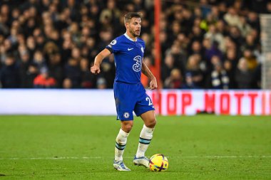 Chelsea 'den Csar Azpilicueta # 28 Premier Lig maçı sırasında Nottingham Forest Chelsea' ye karşı City Ground, Nottingham, İngiltere, 1 Ocak 2022