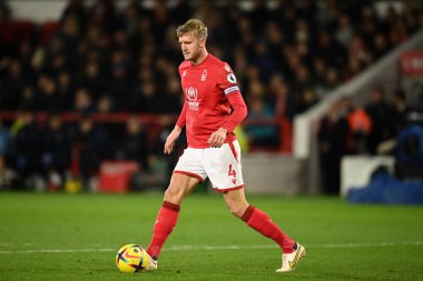 Nottingham Ormanı 'ndan Joe Worrall # 4 Premier League maçında Nottingham Forest Chelsea' ye karşı 1 Ocak 202 'de City Ground, Nottingham, İngiltere