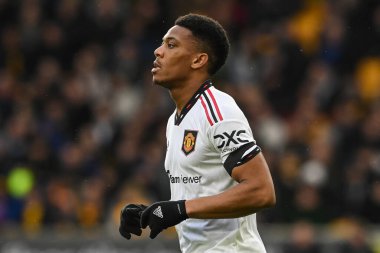 Premier Lig karşılaşmasında Manchester United 'dan Anthony Martial # 9. Wolverhampton Wanderers, Manchester United' a karşı Molineux, Wolverhampton, Birleşik Krallık 'ta 31 Aralık 202