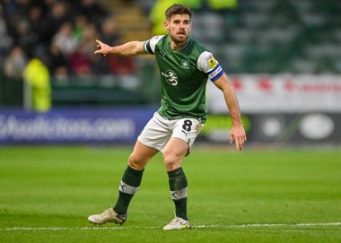 Plymouth Argyle orta saha oyuncusu Joe Edwards (8), Sky Bet League 1 karşılaşmasında Plymouth Argyle, Home Park, Plymouth, İngiltere 'de MK Dons' a karşı, 1 Ocak 202
