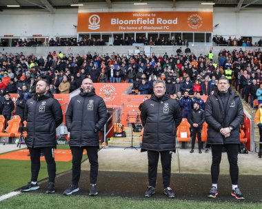 Blackpool Sky Bet Şampiyonası 'nda Michael Appleton teknik direktörü Blackpool - Sunderland maçı, Bloomfield Road, Blackpool, İngiltere, 1 Ocak 202