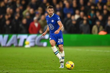 Chelsea 'den Csar Azpilicueta # 28 Premier Lig maçı sırasında Nottingham Forest Chelsea' ye karşı City Ground, Nottingham, İngiltere, 1 Ocak 2022