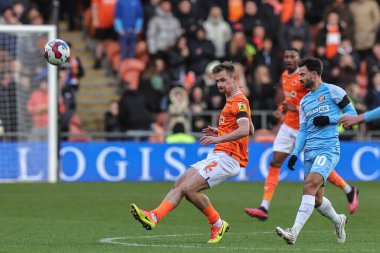 Blackpool 'dan Callum Connolly 1 Ocak 202' de Bloomfield Road, Blackpool 'da Blackpool Sunderland' a karşı oynanan Gökyüzü İddia Şampiyonası maçında