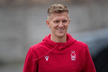 Nottingham Ormanı 'ndan Sam Surridge # 16 Premier League maçından önce Nottingham Forest Chelsea' ye karşı 1 Ocak 202 'de City Ground, Nottingham' da geliyor.