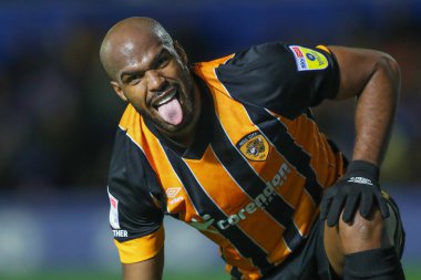 Yara izi: Hull City 19 numara Birmingham City, St Andrews, Birmingham City 'de 30 Aralık 2022' de oynanan Sky Bet Şampiyonası maçında tepki gösterdi.