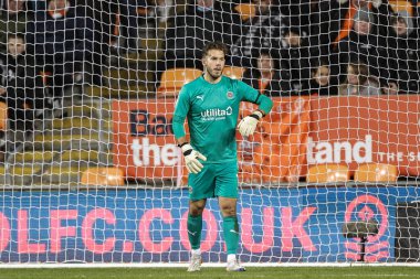 Blackpool 'dan Chris Maxwell # 1 Sky Bet Şampiyonası maçı sırasında Blackpool - Sunderland Bloomfield Road, Blackpool, İngiltere, 1 Ocak 202