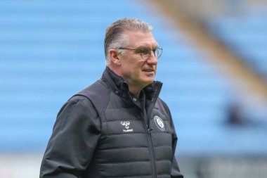 Bristol City teknik direktörü Nigel Pearson, Coventry Building Society Arena, Coventry, İngiltere, 1 Ocak 202 'de Coventry City ve Bristol City arasındaki Sky Bet Şampiyonası karşılaşması öncesinde geldi.