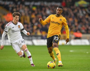 Wolverhampton Wanderers 'ın 31 Aralık 2022' de Molineux, Wolverhampton, Birleşik Krallık 'ta oynanan Premier League maçında Nlson Semedo # 22.