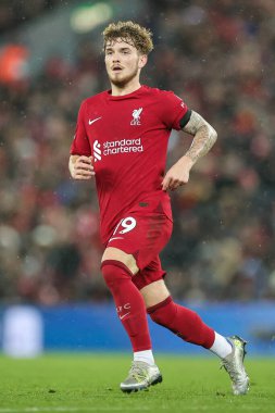 Liverpool 'dan Harvey Elliott # 19 Premier Lig maçı sırasında Liverpool - Leicester City Anfield, Liverpool, Birleşik Krallık' ta 30 Aralık 202