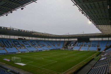 Coventry Building Society Arena 'nın genel görünümü, Coventry City' nin Coventry City 'ye karşı Bristol City maçı öncesinde Coventry Building Society Arena, Coventry, Birleşik Krallık, 1 Ocak 202