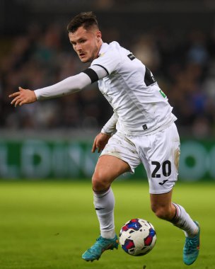 Swansea City 'den Liam Cullen # 20 Swansea, İngiltere' deki Swansea.com Stadyumu 'nda 30 Aralık 202 tarihinde oynanan Swansea City - Watford maçında maç sırasında hareket halindeydi.