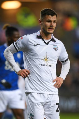 Swansea City 'den Liam Cullen # 20 Sky Bet Şampiyonası maçında Swansea City, Watford' a karşı Swansea.com Stadyumu, Swansea, Birleşik Krallık, 30 Aralık 202