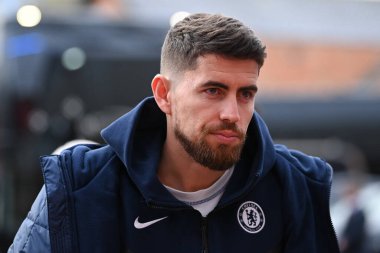 Chelsea 'den Jorginho # 5 Premier Lig maçından önce Nottingham Forest Chelsea' ye karşı City Ground, Nottingham, İngiltere, 1 Ocak 202