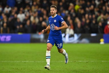 Chelsea 'den Csar Azpilicueta # 28 Premier Lig maçı sırasında Nottingham Forest Chelsea' ye karşı City Ground, Nottingham, İngiltere, 1 Ocak 2022