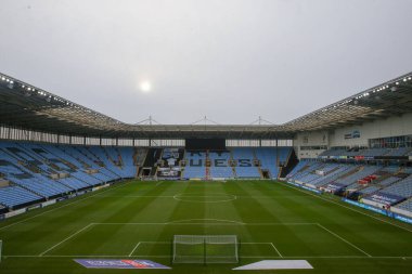 Coventry Building Society Arena 'nın genel görünümü, Coventry City' nin Coventry City 'ye karşı Bristol City maçı öncesinde Coventry Building Society Arena, Coventry, Birleşik Krallık, 1 Ocak 202