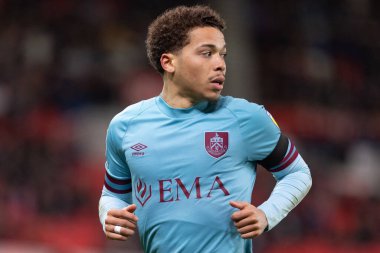 Burnley 'den Manuel Benson # 17, Sky Bet Şampiyonası maçında Stoke City, Burnley' e karşı Bet365 Stadyumu, Stoke-on-Trent, Birleşik Krallık, 30 Aralık 202