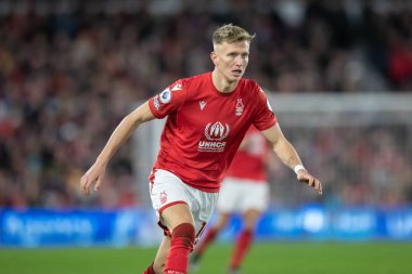 Nottingham Ormanı 'ndan Sam Surridge # 16 Premier League maçında Nottingham Forest Chelsea' ye karşı 1 Ocak 202 'de City Ground, Nottingham, İngiltere