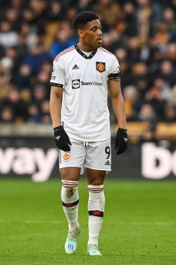 Premier Lig karşılaşmasında Manchester United 'dan Anthony Martial # 9. Wolverhampton Wanderers, Manchester United' a karşı Molineux, Wolverhampton, Birleşik Krallık 'ta 31 Aralık 202