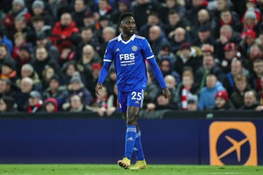 Leicester City 'den Wilfred Ndidi # 25 Premier League maçı sırasında Liverpool, Liverpool City' ye karşı Anfield, Liverpool, Birleşik Krallık, 30 Aralık 202
