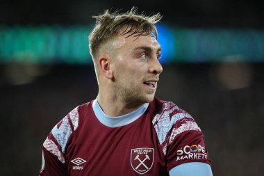 Premier Lig maçında West Ham United - Brentford maçı sırasında West Ham Bowen # 20 Londra Stadyumu, İngiltere, 30 Aralık 202