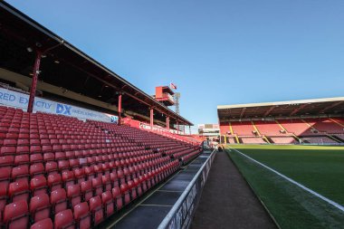 Oakwell 'in Sky Bet Ligi 1 maçı öncesinde Oakwell, Barnsley' e karşı Bolton Wanderers maçının genel görünümü, 2 Ocak 202