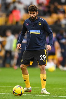 Maç öncesi ısınma turunda Wolverhampton Wanderers 'ın Manchester United' a karşı 31 Aralık 202 'de Molineux, Wolverhampton, Birleşik Krallık' ta oynadığı maçın 29.