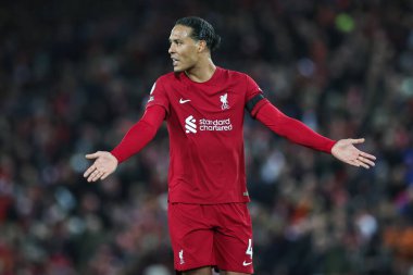 Liverpool 'dan Virgil van Dijk 30 Aralık 202' de Liverpool, Liverpool 'a karşı Leicester City maçında tepki gösterdi.
