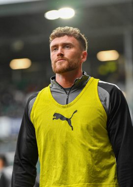 Plymouth Argyle defans oyuncusu Dan Scarr (6), 1 Ocak 202 'de Home Park, Plymouth, İngiltere' de oynanan 1.