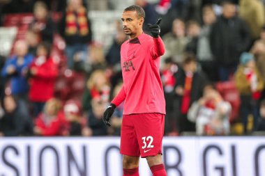 Liverpool 'dan Joel Matip # 32 Premier League maçı öncesinde Liverpool - Leicester City maçı Anfield, Liverpool, İngiltere' de, 30 Aralık 202