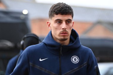 Chelsea 'den Kai Havertz # 29 Premier Lig maçından önce Nottingham Forest Chelsea' ye karşı 1 Ocak 202 'de City Ground, Nottingham' da geliyor.