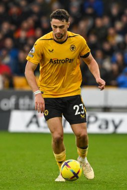 Wolverhampton Wanderers 'ın 23 numaralı oyuncusu Max Kilman Premier League maçında Wolverhampton Wanderers, Manchester United' a karşı Molineux, Wolverhampton, Birleşik Krallık 'ta 31 Aralık 202