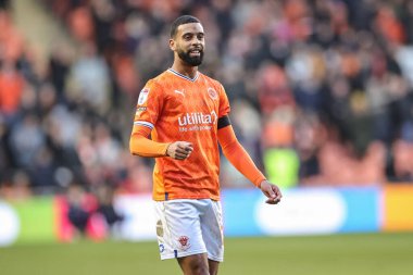 Blackpool 'dan CJ Hamilton # 22 Sky Bet Şampiyonası maçı sırasında Blackpool - Sunderland Bloomfield Road, Blackpool, İngiltere, 1 Ocak 202