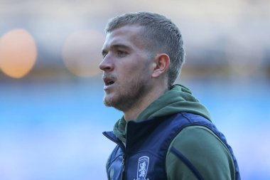Middlesbrough 'dan Riley McGree 2 Ocak 202' de St Andrews, Birmingham 'da Birmingham City ile Middlesbrough arasındaki Gökyüzü İddia Şampiyonası maçından önce geldi.