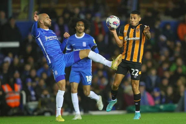 Birmingham City 'den Jordan Graham # 11 ve Tyler Smith # 22 Hull City' nin Sky Bet Şampiyonası maçında Birmingham City, Birmingham City, Birmingham City 'ye karşı 30 Aralık 202