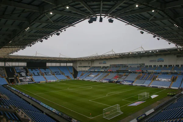 Coventry Building Society Arena 'nın genel görünümü, Coventry City' nin Coventry City 'ye karşı Bristol City maçı öncesinde Coventry Building Society Arena, Coventry, Birleşik Krallık, 1 Ocak 202