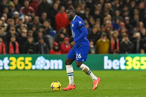 Kalidou Koulibaly # 26 Chelsea Premier Lig maçı sırasında Nottingham Forest Chelsea 'ye karşı City Ground, Nottingham, 1 Ocak 202