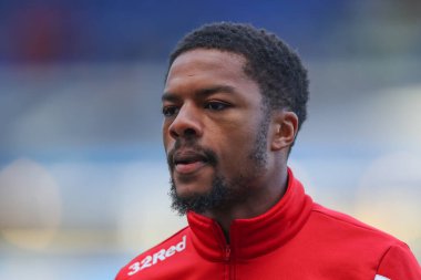 Middlesbrough 'dan Chuba Akpom # 29, 2 Ocak 202' de Birmingham City ile Middlesbrough arasında oynanan karşılaşma öncesinde oynanan maç öncesi ısınma maçında.