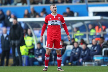 Middlesbrough 'dan Riley McGree 2 Ocak 202' de Birmingham City, St Andrews, Birmingham 'da Middlesbrough' a karşı oynadığı Gökyüzü İddia Şampiyonası maçında