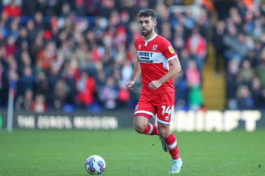 Middlesbrough 'dan Tommy Smith 2 Ocak 202' de Birmingham City, St Andrews, Birmingham 'da Middlesbrough' a karşı oynanan Gökyüzü İddia Şampiyonası maçında