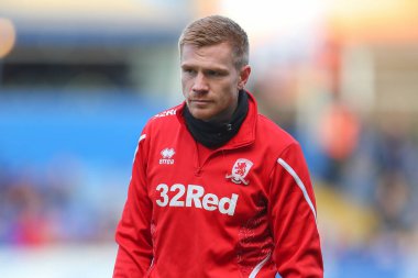 Middlesbrough 'dan Duncan Watmore 2 Ocak 202' de Birmingham City ile Middlesbrough arasındaki maç öncesinde oynanan maç öncesi ısınma maçında