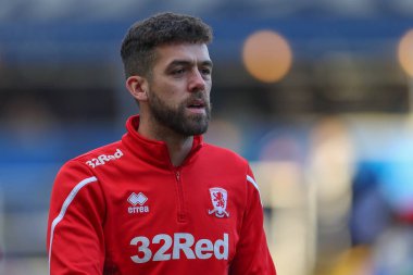 Middlesbrough 'dan Tommy Smith 2 Ocak 202' de Birmingham City ile Middlesbrough arasındaki maç öncesinde oynanan maç öncesi ısınma maçında