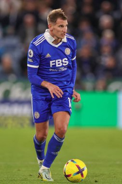 Leicester City 'den Marc Albrighton 3 Ocak 202' de King Power Stadyumu 'nda Leicester City ile Fulham arasında oynanan Premier League maçında...