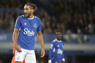 Everton 'dan Dominic Calvert-Lewin # 9 Premier League maçında Everton, Brighton ve Hove Albion' a karşı Goodison Park, Liverpool, İngiltere, 3 Ocak 202