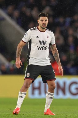 Fulham 'dan Aleksandar Mitrovi # 9 Premier League maçında Leicester City, Fulham' a karşı King Power Stadyumu, Leicester, 3 Ocak 2022
