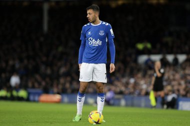 Everton 'dan Dwight McNeil # 7 Premier Lig maçı sırasında Everton - Brighton ve Hove Albion Goodison Park, Liverpool' da, 3 Ocak 202